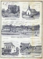 George Sprague, Rev. James McElroy, Hiram Mitchell, A. Johnson, A. B. Simmons, Johnson County 1874